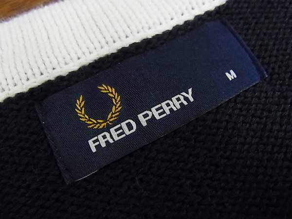 実際に弊社で買取させて頂いたFRED PERRY/フレッドペリー Ｖネックニットベスト/セーター Mの画像 2枚目