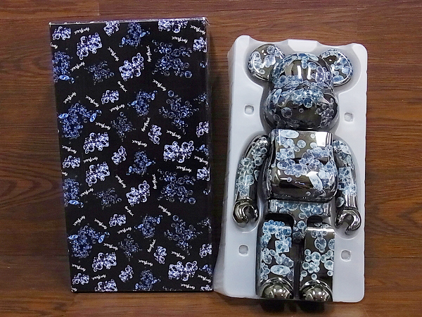 実際に弊社で買取させて頂いたBE@RBRICK/ベア＠ブリック MATT BLACK 09年 ジュエリー 400%の画像 9枚目