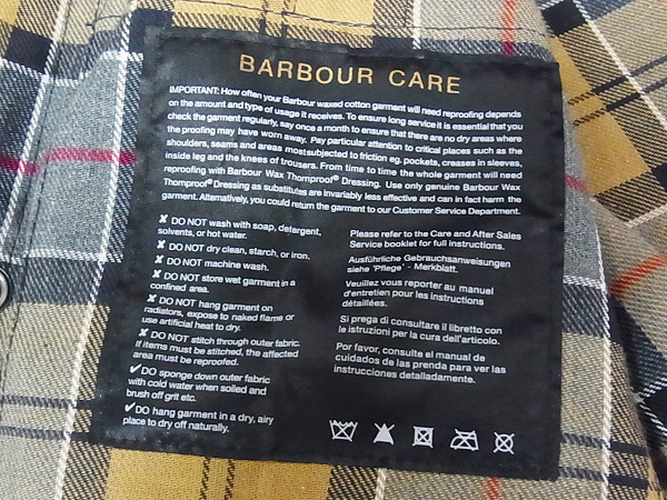 実際に弊社で買取させて頂いたBarbour/バブアー BEDALE/ビデイルオイルドジャケット C32/81CMの画像 5枚目