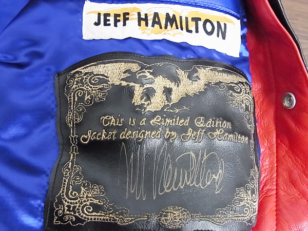 実際に弊社で買取させて頂いたJEFF HAMILTON/ジェフハミルトン ブルズ 3-PEAT スタジャン/Mの画像 5枚目