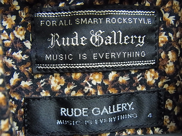 実際に弊社で買取させて頂いたRUDE GALLERY/ルードギャラリー 花柄 ウエスタンシャツ 14年/4の画像 3枚目