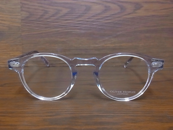 実際に弊社で買取させて頂いたOLIVER PEOPLES Gregory Peck 伊達メガネ 透け青 OV5186-1006の画像 1枚目