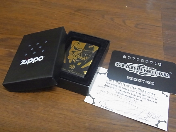 実際に弊社で買取させて頂いた[ギャラ付]スターリンギア ZIPPO カミカゼ BLK×GOLD 08年製の画像 6枚目