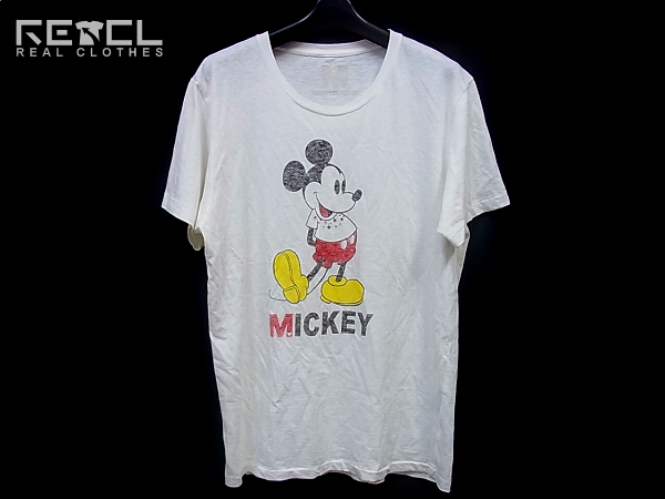 実際に弊社で買取させて頂いたM/エム×Disney/ディズニー ミッキー VINTAGE加工 Tシャツ/L