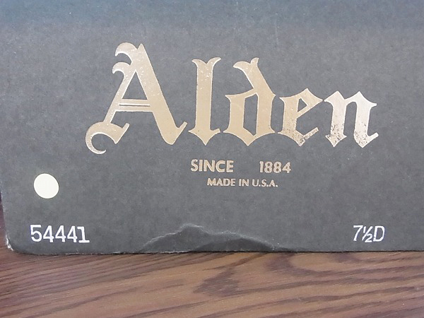 実際に弊社で買取させて頂いたALDEN/オールデン Vチップ ネバダカーフ ブラウン系 54441/7.5の画像 9枚目