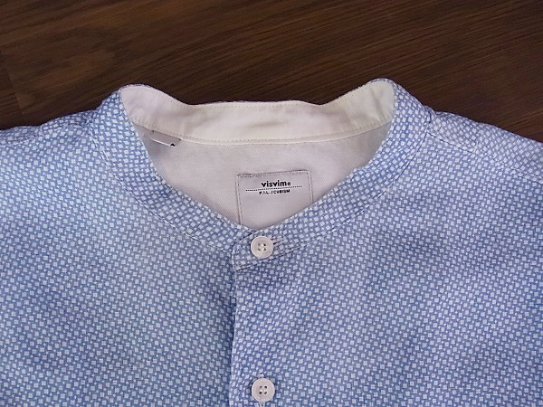 実際に弊社で買取させて頂いたVISVIM/ビズビム INGALL SHIRT 総柄長袖シャツ ライトブルー 2の画像 5枚目