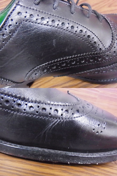 実際に弊社で買取させて頂いたTricker's/トリッカーズ ウィングチップ シューズ 黒/M5633の画像 8枚目