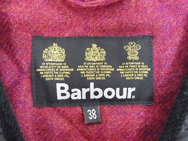 実際に弊社で買取させて頂いたBARBOUR/バブアー ジップアップ/キルティングベスト 黒 38の画像 2枚目