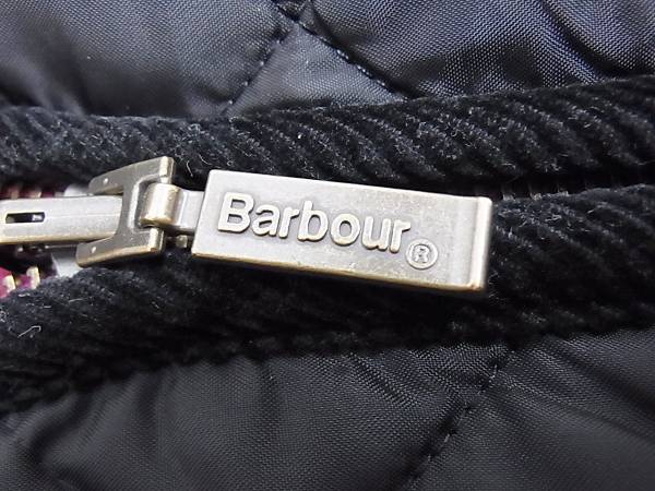 実際に弊社で買取させて頂いたBARBOUR/バブアー ジップアップ/キルティングベスト 黒 38の画像 3枚目