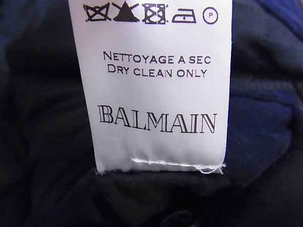 実際に弊社で買取させて頂いたBALMAIN/バルマン 14AW 袖切り替えライダースブルゾン 48の画像 5枚目