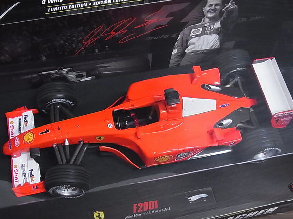 実際に弊社で買取させて頂いたホットウィール F2001 ハンガリーGP M.シューマッハ N2075 1/18の画像 2枚目