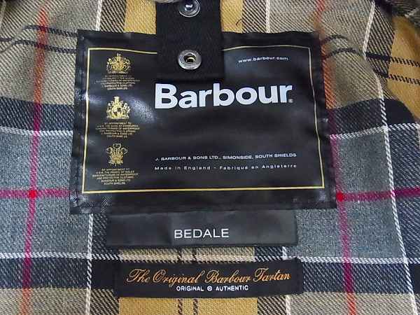 実際に弊社で買取させて頂いたBarbour/バブアー BEDALE/ビデイルオイルドジャケット C32/81CMの画像 4枚目