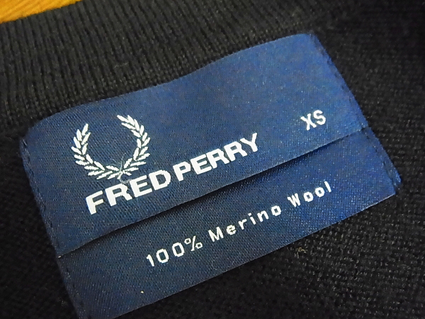 実際に弊社で買取させて頂いたFRED PERRY/フレッドペリー アーガイル カーディガン K4201/XSの画像 2枚目