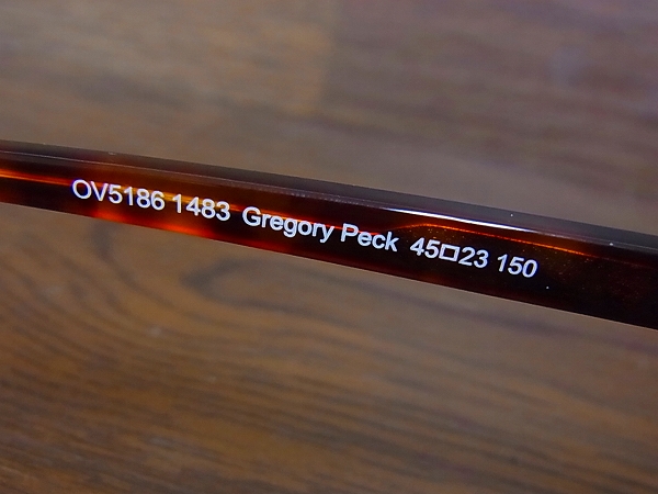 実際に弊社で買取させて頂いたOLIVER PEOPLES Gregory Peck めがね 茶×橙 OV5186-1483の画像 7枚目