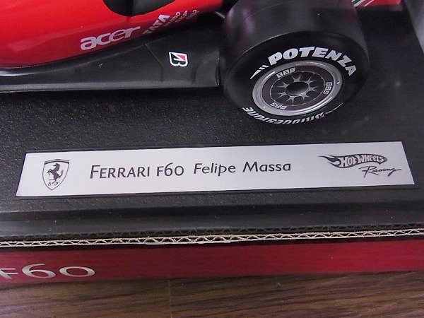 実際に弊社で買取させて頂いた[未開封]Hot Wheels フェラーリ F60 F.Massa/マッサ 1/18の画像 4枚目