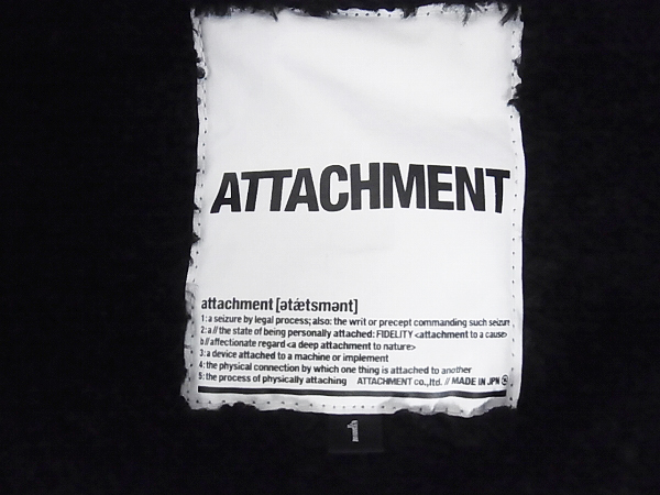 実際に弊社で買取させて頂いたATTACHMENT/アタッチメント コーデュロイジャケット ブラック/1の画像 2枚目