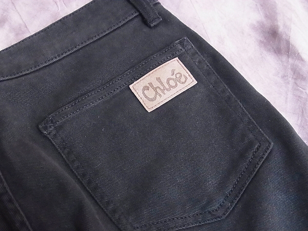 実際に弊社で買取させて頂いたCHLOE/クロエ クロップドパンツ/ストレッチ ブラック W34の画像 2枚目