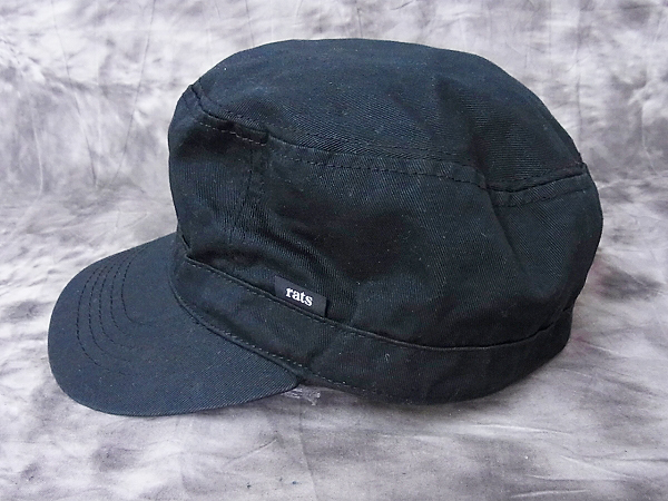 実際に弊社で買取させて頂いたRATS/ラッツ WORK CAP/ワークキャップ/帽子 無地 ブラック Mの画像 2枚目