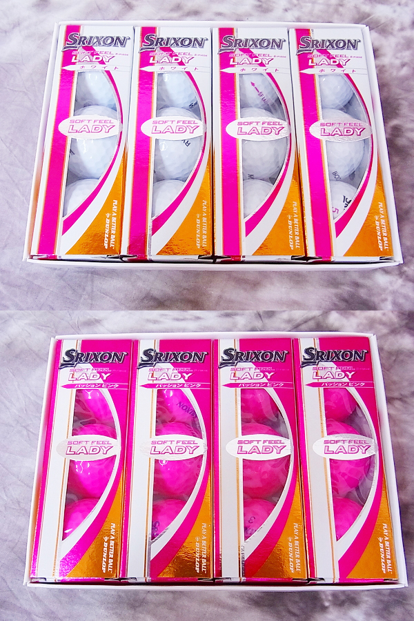 実際に弊社で買取させて頂いたSRIXON/スリクソン SOFT FEEL LADY ピンク/ホワイト 5点SETの画像 1枚目