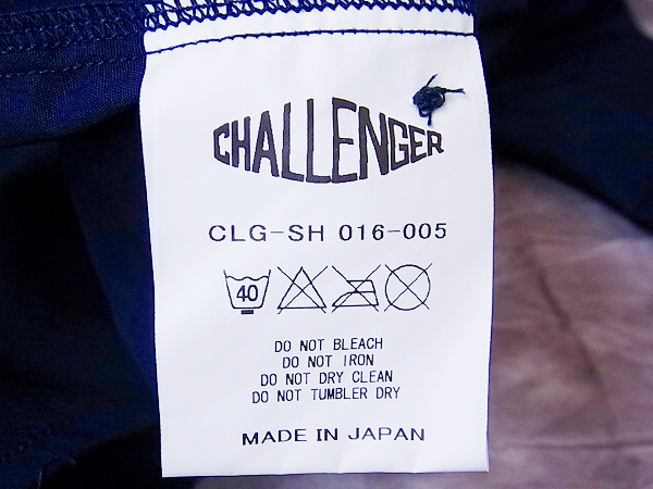 実際に弊社で買取させて頂いたCHALLENGER/チャレンジャー 刺繍入り 長袖シャツ ネイビー/Sの画像 3枚目