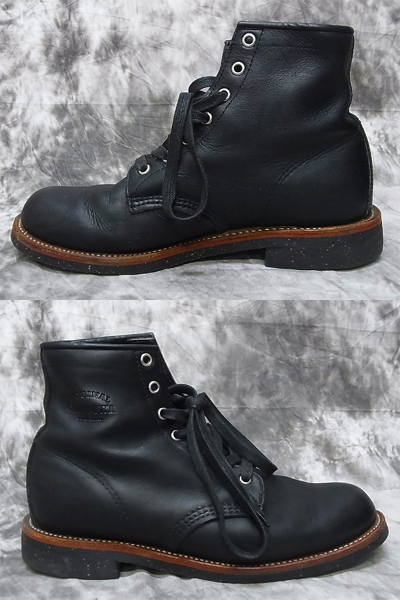 実際に弊社で買取させて頂いたCHIPPEWA/チペワ 7ホール レースアップ レザー ショートブーツの画像 4枚目