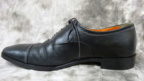 実際に弊社で買取させて頂いたSantoni/サントーニ 13378ストレートチップレザーシューズ/6.5の画像 4枚目