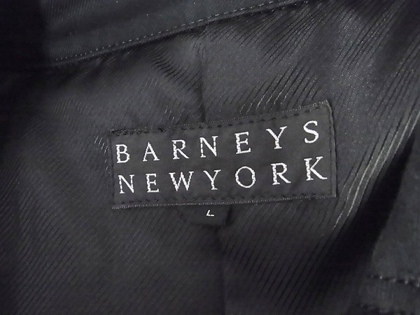 実際に弊社で買取させて頂いたBARNEYS NEW YORK/バーニーズニューヨーク トレンチコート 黒/Lの画像 2枚目