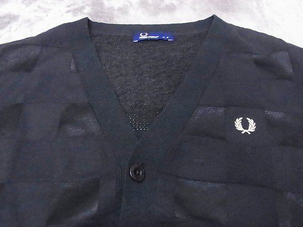 実際に弊社で買取させて頂いたFRED PERRY/フレッドペリー ブロックチェックカーディガン/Mの画像 5枚目