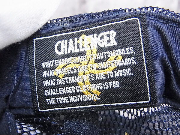 実際に弊社で買取させて頂いたCHALLENGER/チャレンジャー キャップ 刺繍入/ネイビー×ホワイトの画像 4枚目