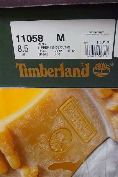 実際に弊社で買取させて頂いたTimberland/ティンバーランド レザー6インチブーツ 11058/8.5の画像 9枚目