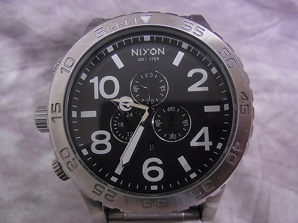 実際に弊社で買取させて頂いたNIXON/ニクソン THE CHRONO 腕時計 ブラック 51-30/A083-000の画像 1枚目