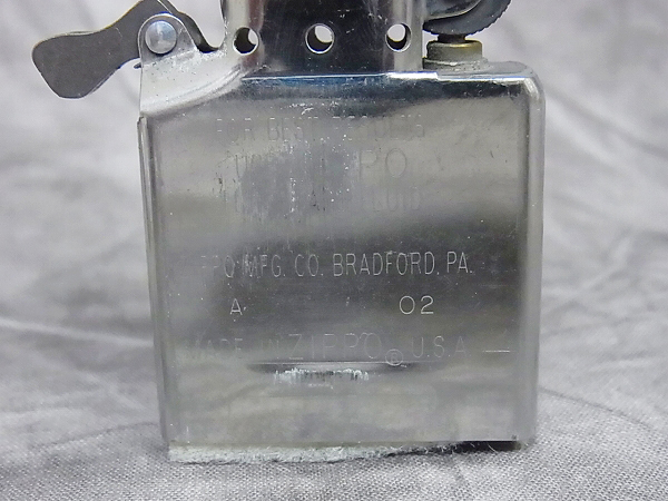 実際に弊社で買取させて頂いたZIPPO/ジッポー ZERO HALLIBURTON/ゼロハリバートン 02年製の画像 5枚目