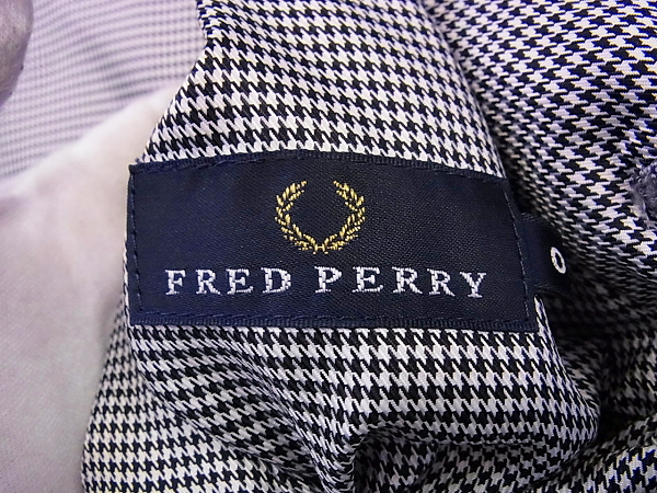 実際に弊社で買取させて頂いたFRED PERRY/フレッドペリー リバーシブルブルゾン 千鳥格子 Oの画像 5枚目