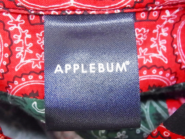 実際に弊社で買取させて頂いたAPPLEBUM/アップルバム ペイズリー柄パッチワーク半袖シャツ/Lの画像 2枚目