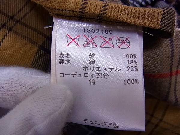 実際に弊社で買取させて頂いたbarbour/バブアー インターナショナル ジャケット ブラック 38 の画像 5枚目