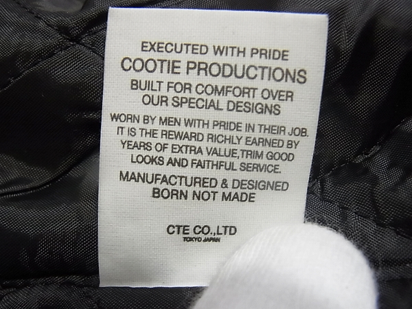 実際に弊社で買取させて頂いたCOOTIE/クーティ 1st Place Jacket スタジャン ブラック 15AW/Lの画像 4枚目