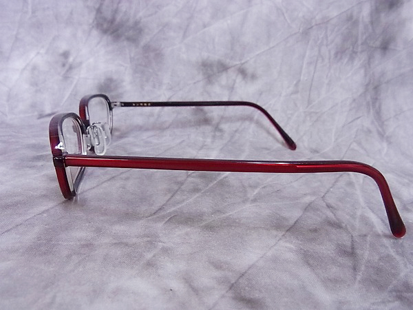 実際に弊社で買取させて頂いた白山眼鏡/HAKUSAN MEGANE スクエア型眼鏡フレーム レッド系の画像 3枚目