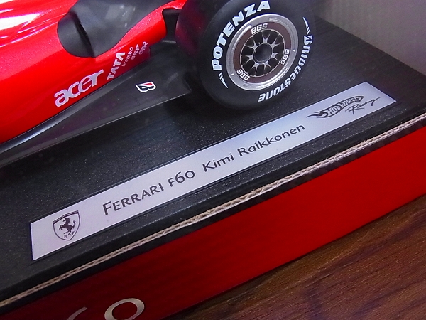 実際に弊社で買取させて頂いた【未開封】ホットウィール Ferrari F60 K.ライコネン 1/18の画像 2枚目