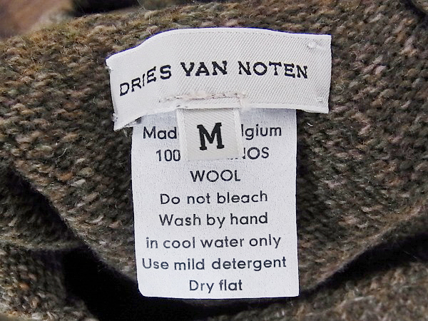 実際に弊社で買取させて頂いたDRIES VAN NOTEN/ドリスヴァンノッテン ウールニット カーキ/Mの画像 2枚目