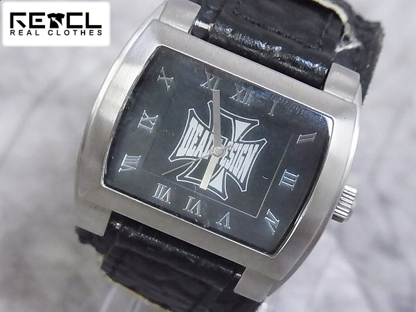 実際に弊社で買取させて頂いたDEAL DESIGN/ディールデザイン レザーベルト スカル 腕時計
