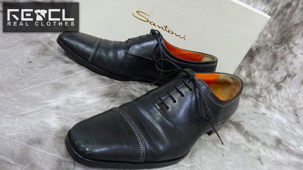 実際に弊社で買取させて頂いたSantoni/サントーニ 13378ストレートチップレザーシューズ/6.5