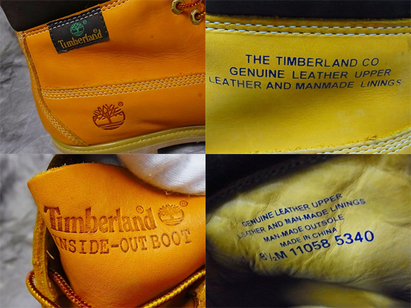 実際に弊社で買取させて頂いたTimberland/ティンバーランド レザー6インチブーツ 11058/8.5の画像 7枚目