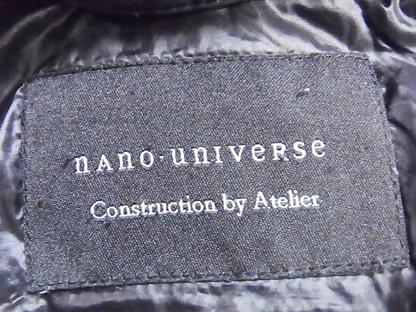 実際に弊社で買取させて頂いたナノユニバース×西川ダウン 2012年製 ダウンジャケット 黒/Mの画像 2枚目