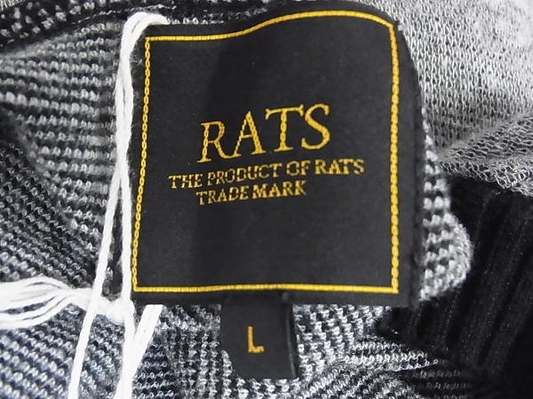 実際に弊社で買取させて頂いたRATS/ラッツ 16SS レディジャガードニット 灰 16年 RN-0314/Lの画像 2枚目