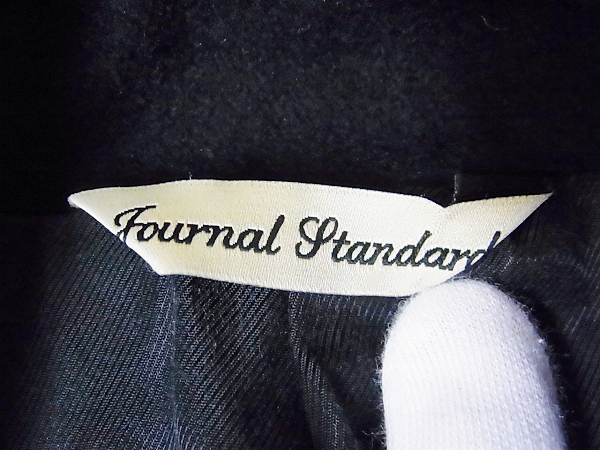 実際に弊社で買取させて頂いたJOURNAL STANDARD/ジャーナルスタンダード ウール混Pコート 紺の画像 2枚目