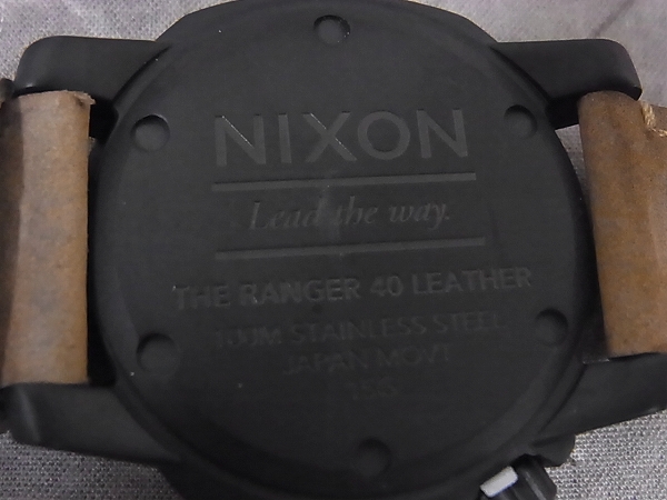 実際に弊社で買取させて頂いたNIXON/ニクソン THE RANGER 40 LEATHER/レザーベルト 茶系×黒の画像 7枚目