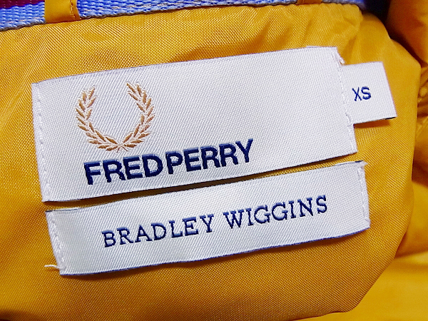 実際に弊社で買取させて頂いたフレッドペリー×BRADLEY WIGGINS コラボナイロンジャケット/XSの画像 2枚目