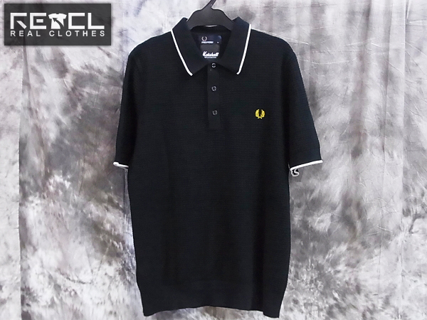 実際に弊社で買取させて頂いたFRED PERRY/フレッドペリー×マーシャル コラボ ポロシャツ 黒/M