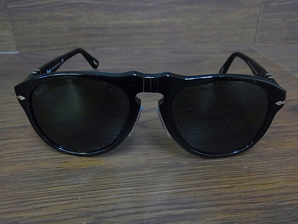 実際に弊社で買取させて頂いたPERSOL/ペルソール セルフレームサングラス649 95/31 ブラックの画像 1枚目