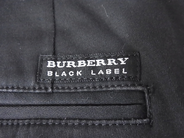 実際に弊社で買取させて頂いたBURBERRY BLACK LABEL/バーバリー スラックス パンツ 黒/79の画像 5枚目
